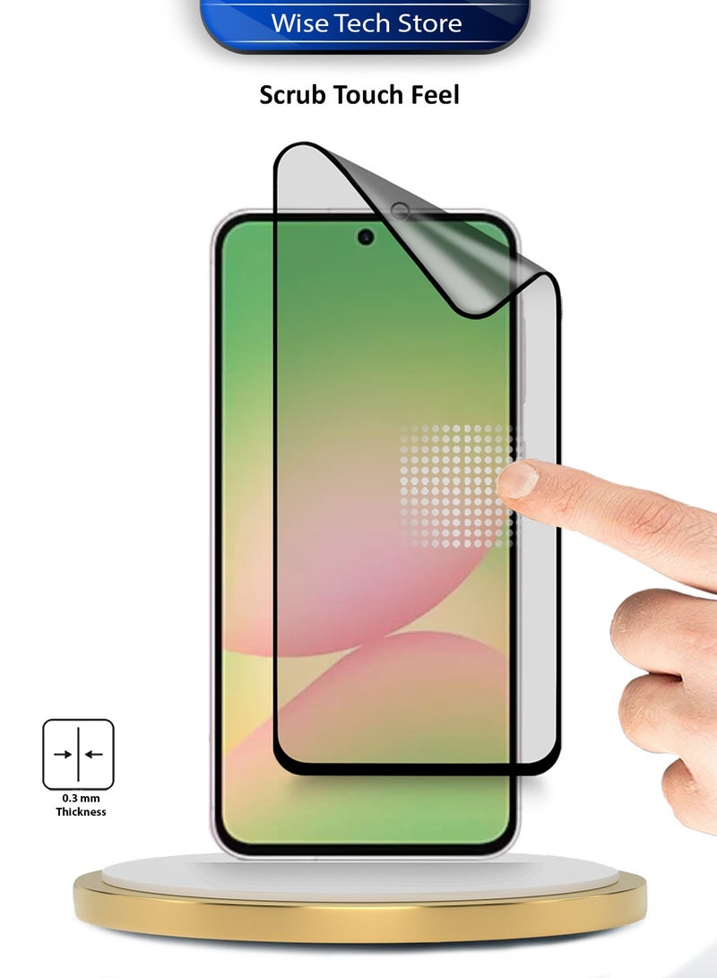 Wtech Samsung Galaxy A57 5G 2026 Premium Nano Ceramic Full Glue Full Cover Matte Flexible Screen Protector (MSCNMN) - Clear/Black - Image 4